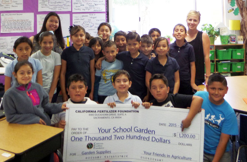 Kids with a check